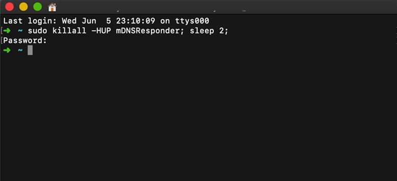Очистка DNS-кэша в macOS